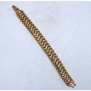 Mod Company Goldtone Clear Rhinestone Link Bracelet